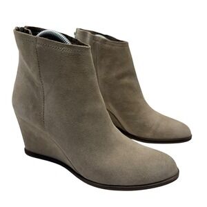 Dolce Vita Beige Stone Wedge Heel Grasyn Ankle Booties Boho Chic Size 8‎ S-5